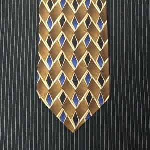 Nice brown and blue silk tie